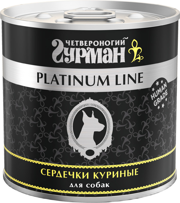 Корм консервированный для собак Четвероногий гурман "Platinum line Сердечки куриные", 12шт х 240г  #1