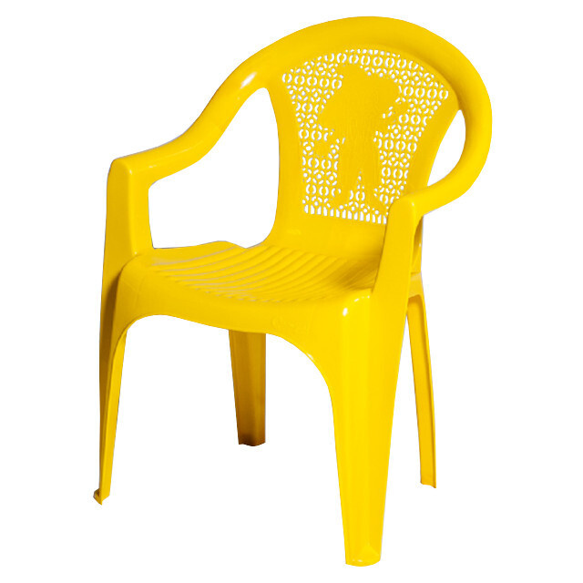кресло детское 38х35х53,5см желтое пластик #1