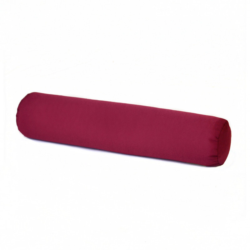 Валик для йоги Yogastuff классический 10*50 см (цвет - бордовый)  #1