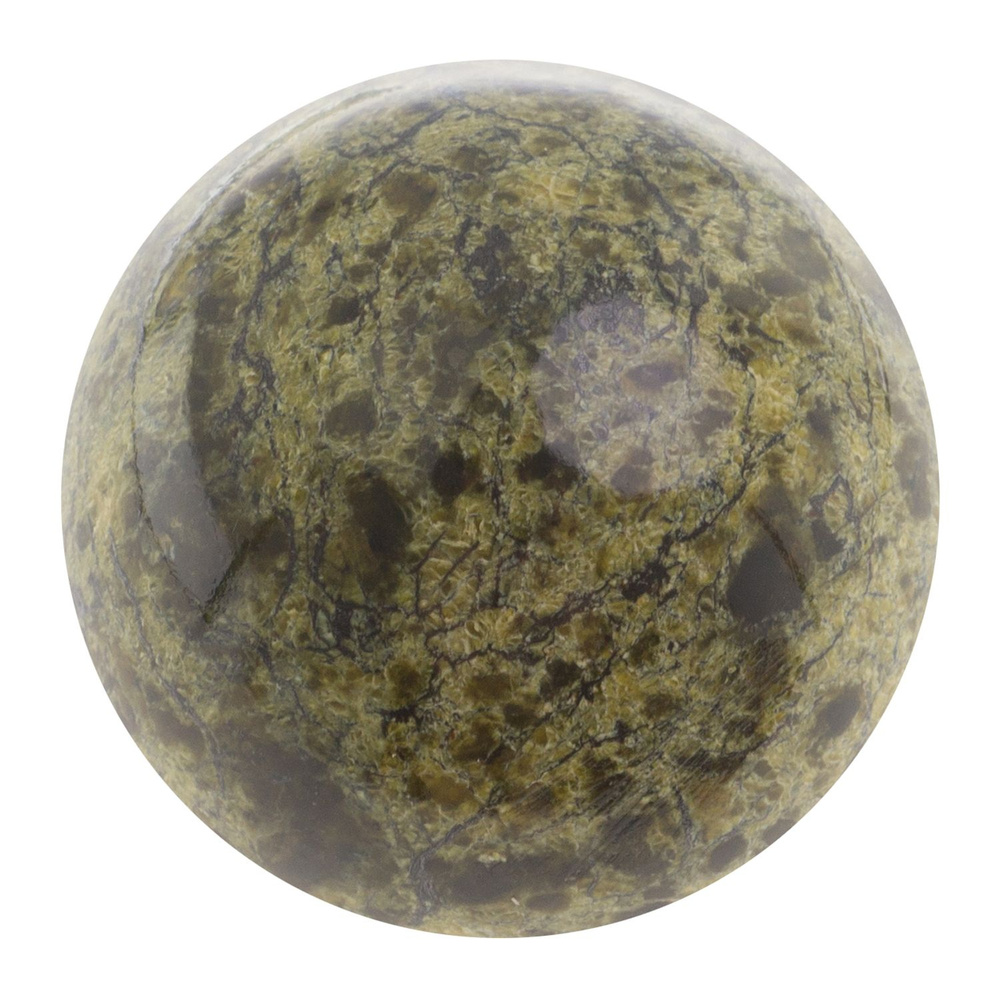 Шар из светлого змеевика 4,5 см / шар декоративный / шар для медитаций / каменный шарик / сувенир из #1