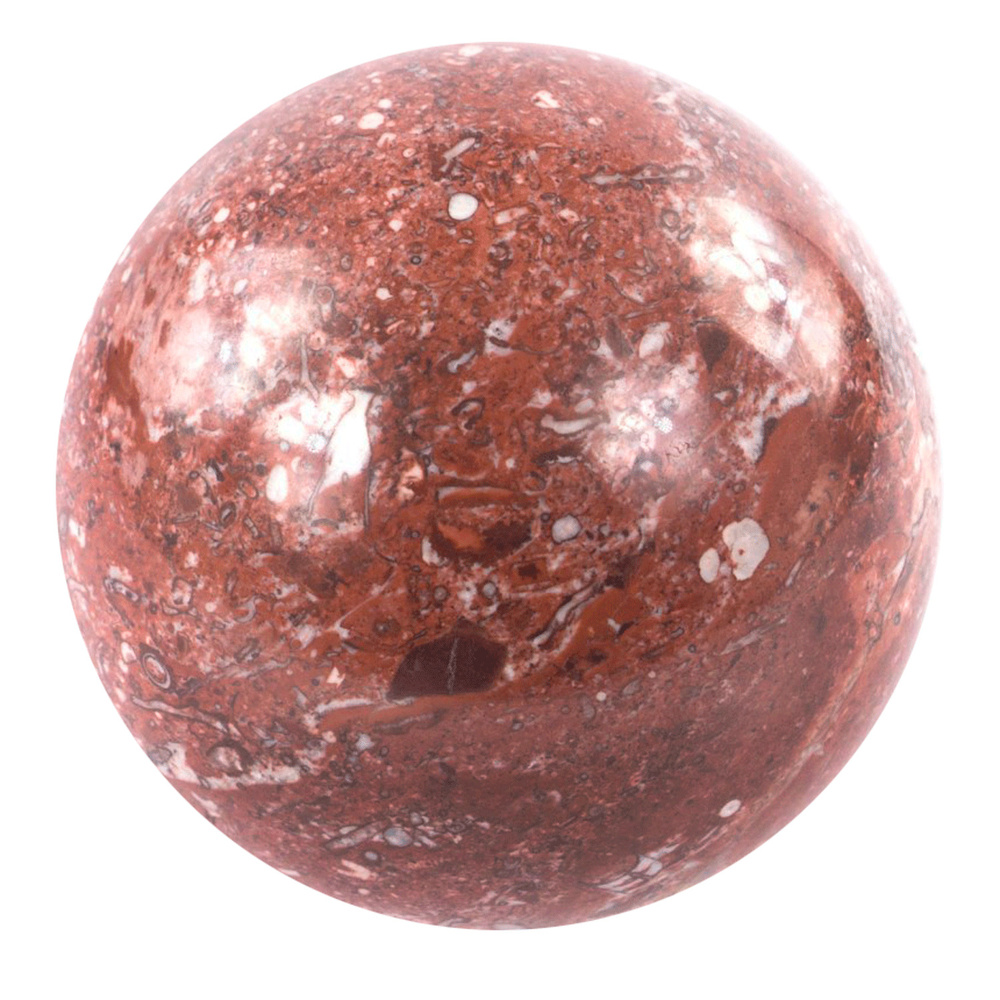 Шар из красного камня креноид 10,5 см / шар декоративный / сувенир из камня  #1