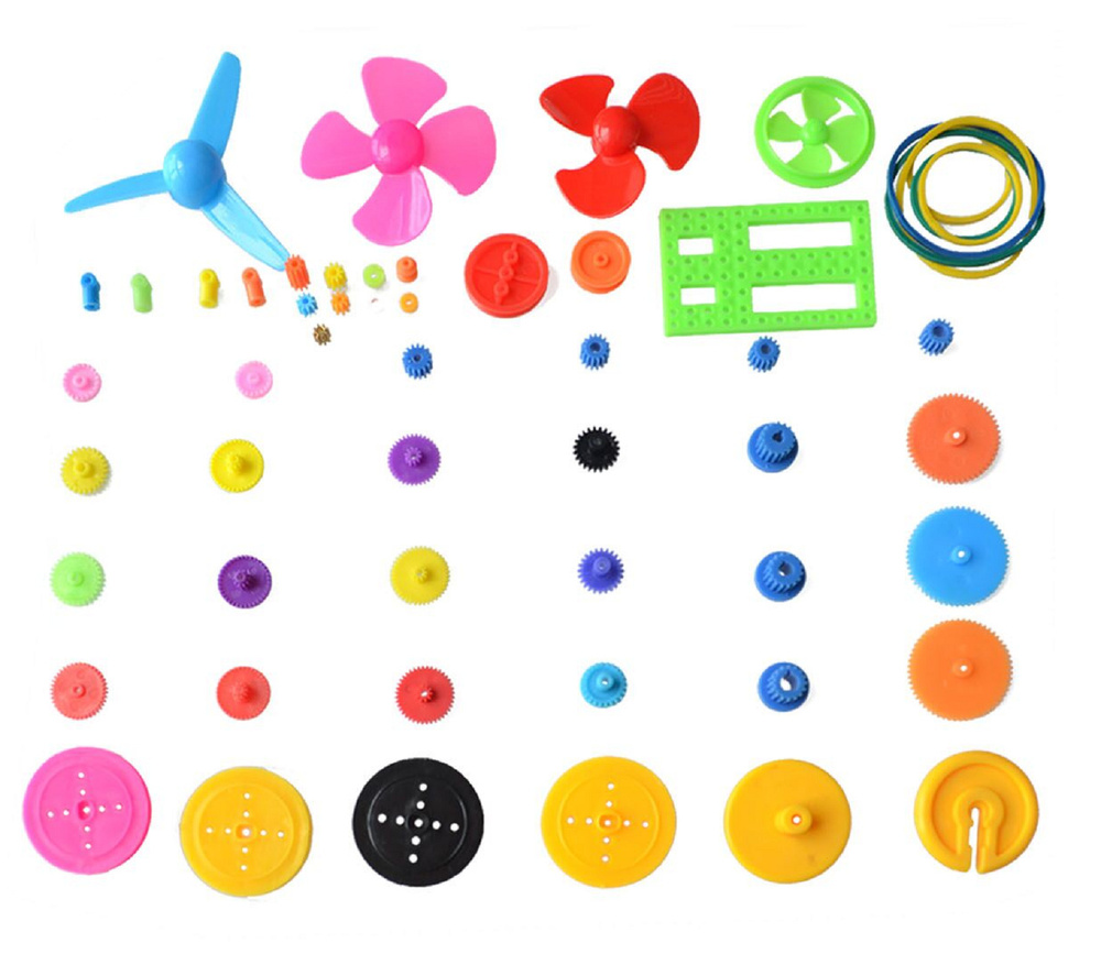 Набор шестеренок, вентиляторов, пластин для конструирования (для ...