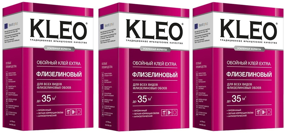 Клей для Флизелиновых Обоев Kleo Extra 35, 240 г, 3 шт #1