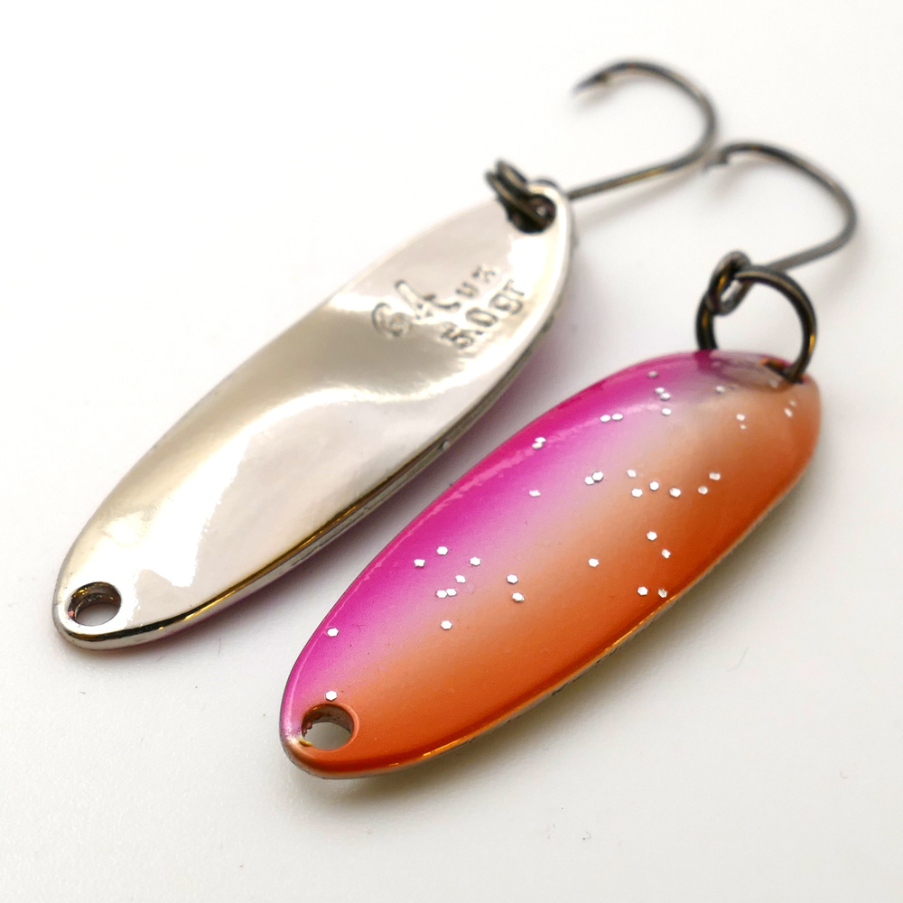 Колеблющаяся блесна Garry Angler River Mini-Spoon 5gr цвет #21 UV на форель, голавля, хариуса / Ловля #1