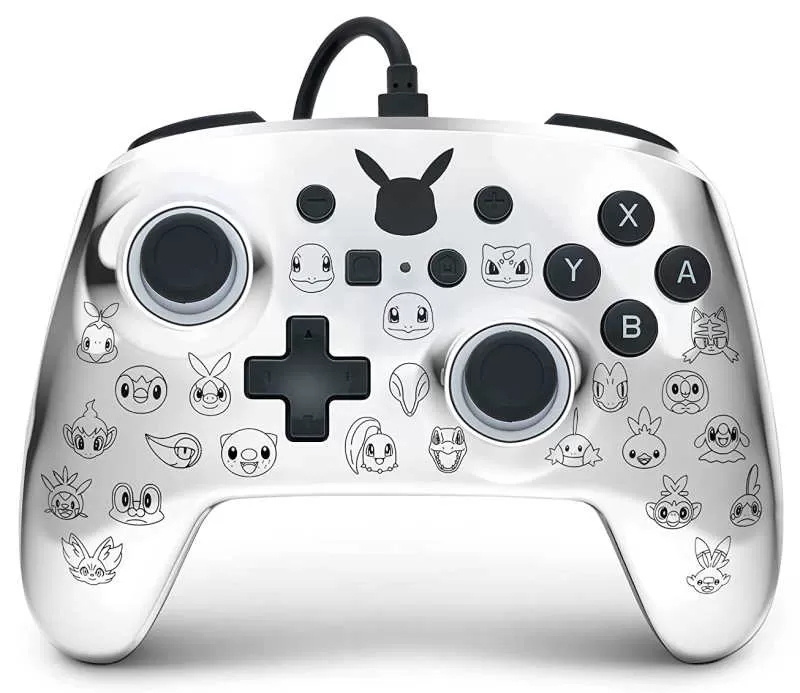 PowerA Геймпад проводной Enhanced Wired Controller for Switch Pikachu Black & Silver (Switch), черный #1