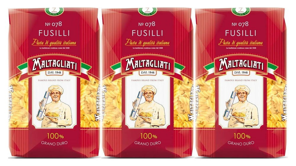 Макаронные изделия Maltagliati спирали №078, 3 шт по 450 г #1