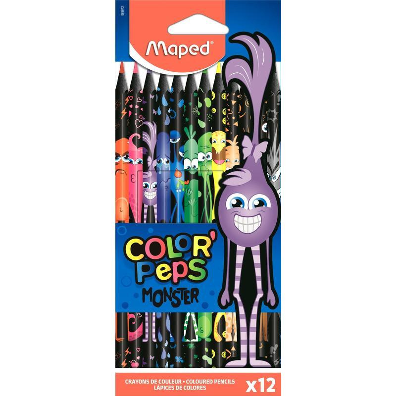 Карандаши цветные Maped ColorPeps Monster 12 цветов трехгранные #1