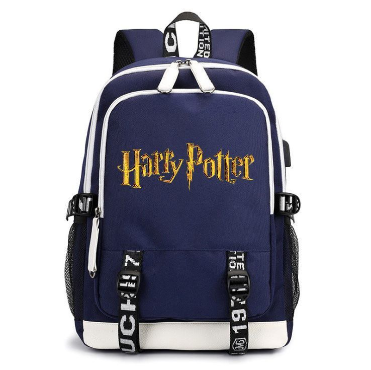 Рюкзак Гарри Поттер (Harry Potter) синий с USB-портом №3 #1