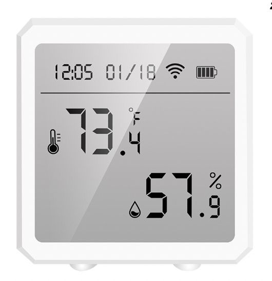 Умный Zigbee датчик температуры и влажности Tuya (с дисплеем), Smart, Белый корпус  #1