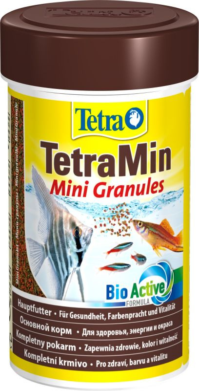 Корм Тетра (Tetra) TetraMin Granules для всех видов мелких рыб - Мини-гранулы 45гр (банка 100мл)  #1