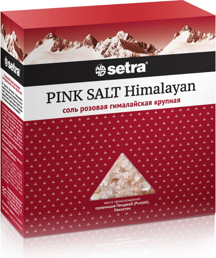Соль Setra розовая гималайская крупная, 500 г #1