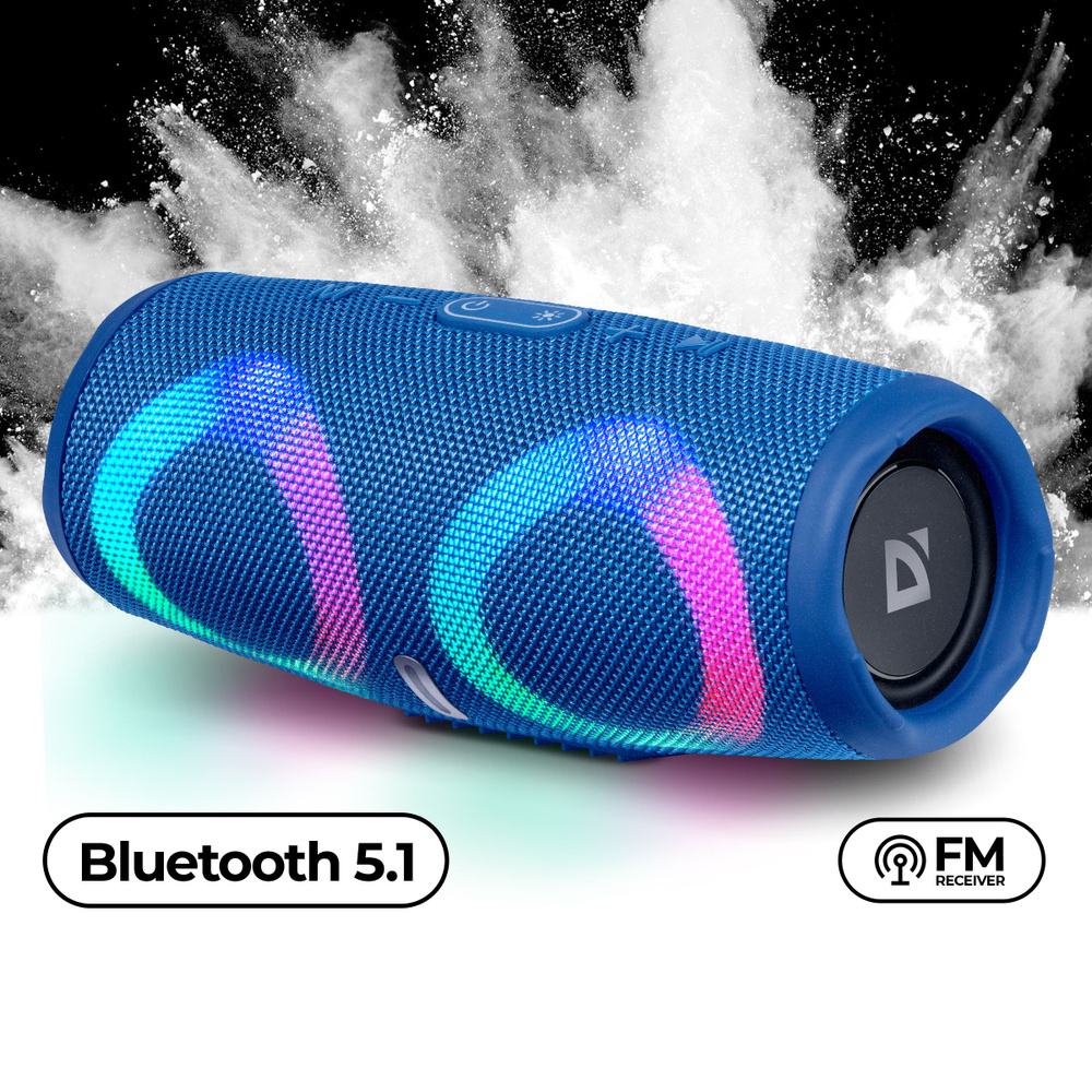 Колонка портативная музыкальная bluetooth, беспроводная с блютуз Defender Q2 10Вт, BT, FM радио, USB, #1