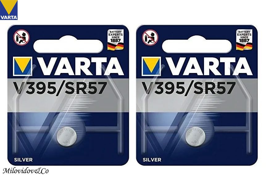 Varta Батарейка 395, 399 (SR57, SR927), Оксид-серебряный тип, 1,55 В, 2 шт  #1