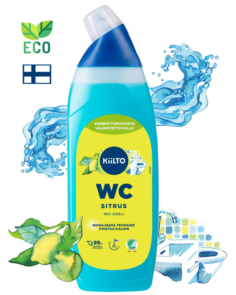 Чистящий ЭКО-гель KIILTO, для туалета, без хлора и фосфатов, с ароматом цитрусовых, 750 мл  #1