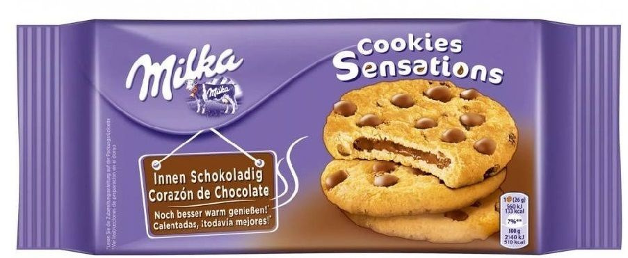 Печенье Milka Cookies Sensations / Милка Кукис Сенсейшнс 156 г. (Германия)  #1