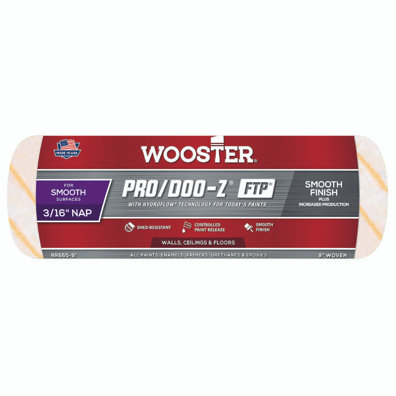 Валик малярный WOOSTER RR665-9 PRO/DOO-Z FTP ворс 3/16 (ворс 0,5 см, ширина 22,86 см)  #1