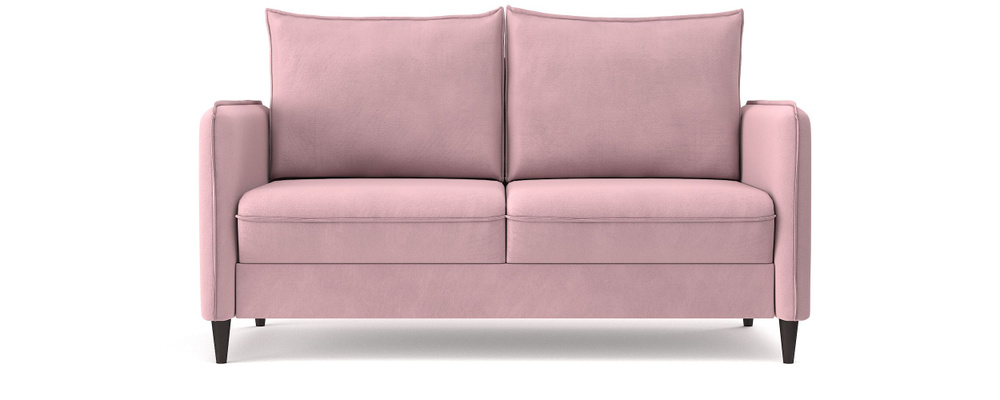 Диван-кровать раскладной PUSHE Фьорд Smart 140, велюр, розовый  #1