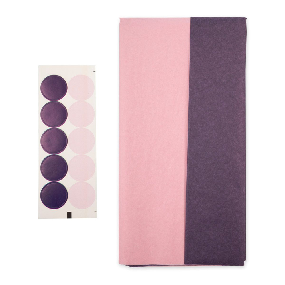Бумага "Тишью" 50 x 70 см 10 л. 01 розовый/фиолетовый, 1 шт. в заказе  #1