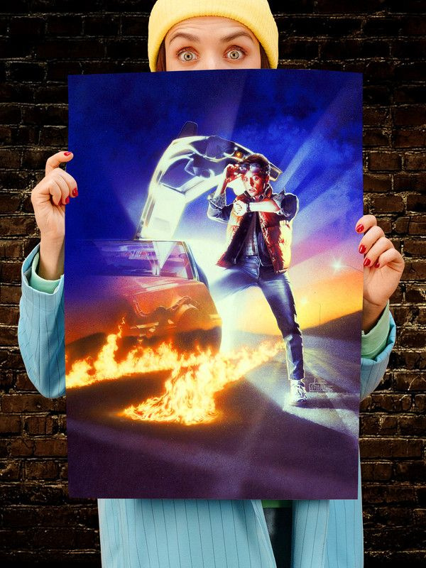 Постер интерьерный Назад в будущее, 70х46 см. Матовый яркий. Марти Макфлай Майкл Фокс Back to the Future #1