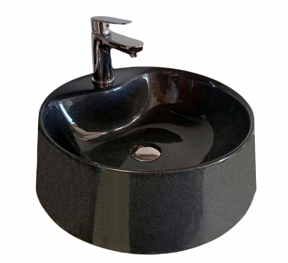 Умывальник накладной для установки на столешницу в ванной комнате Premial Style N44 Glazgow - Чёрный #1