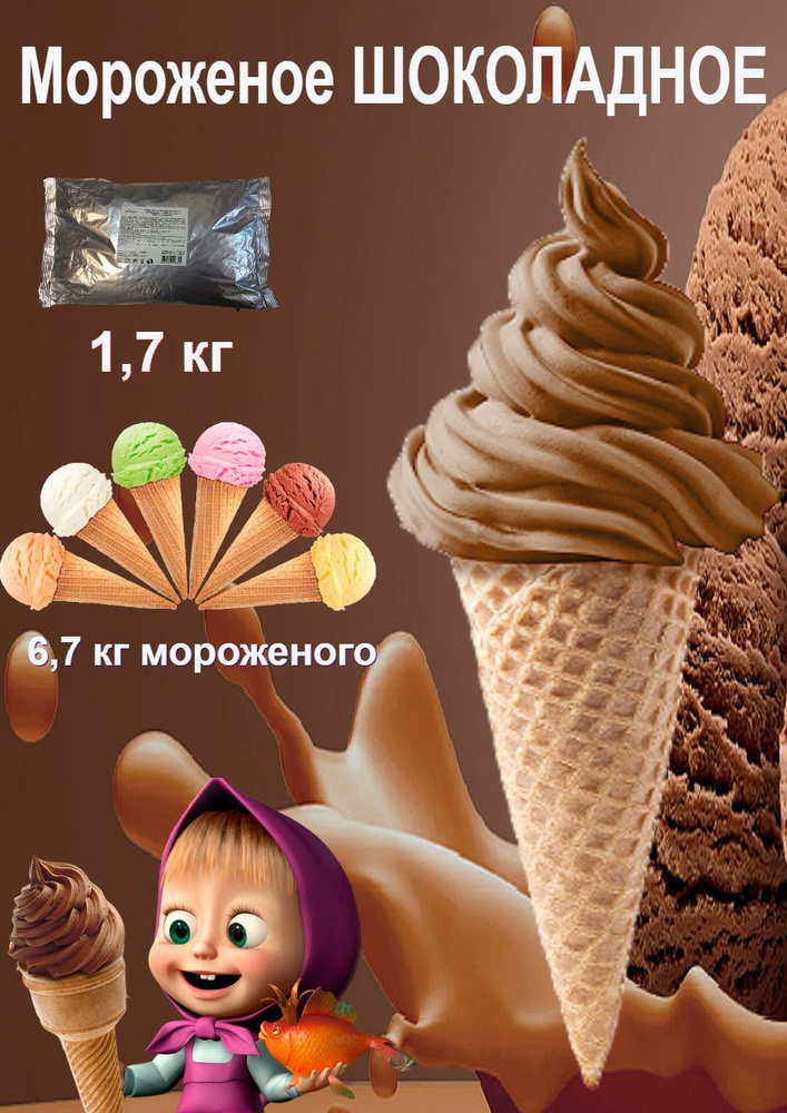 Смесь для мороженого Icedream "Шоколадная", 1,66 кг. #1