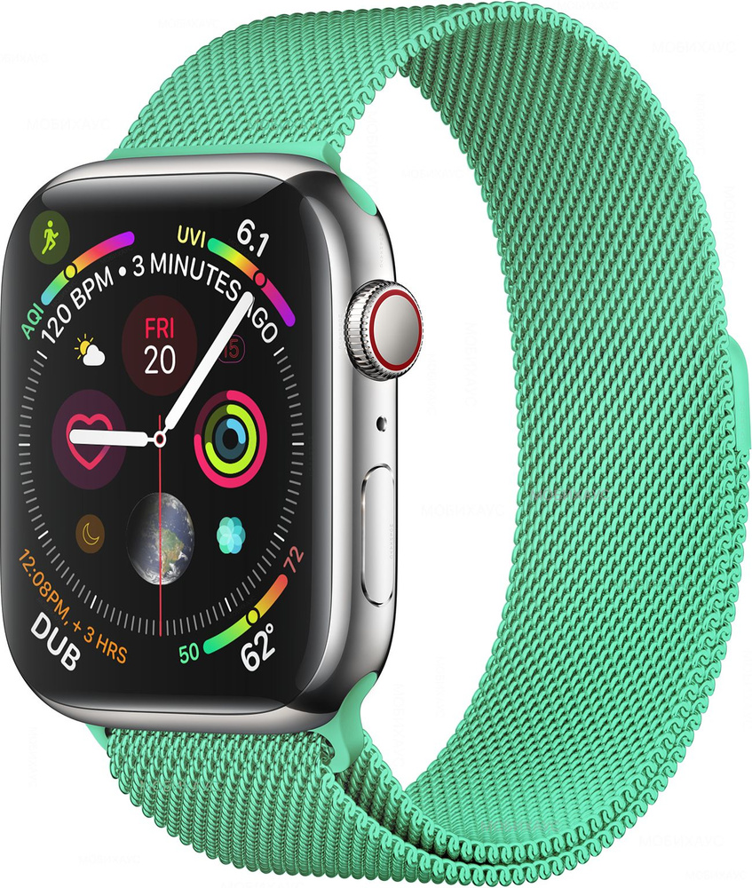 Миланская петля ремешок на Apple Watch в корпусах 38-40-41 mm (любой версии), цвет Тёплый бирюзовый, #1