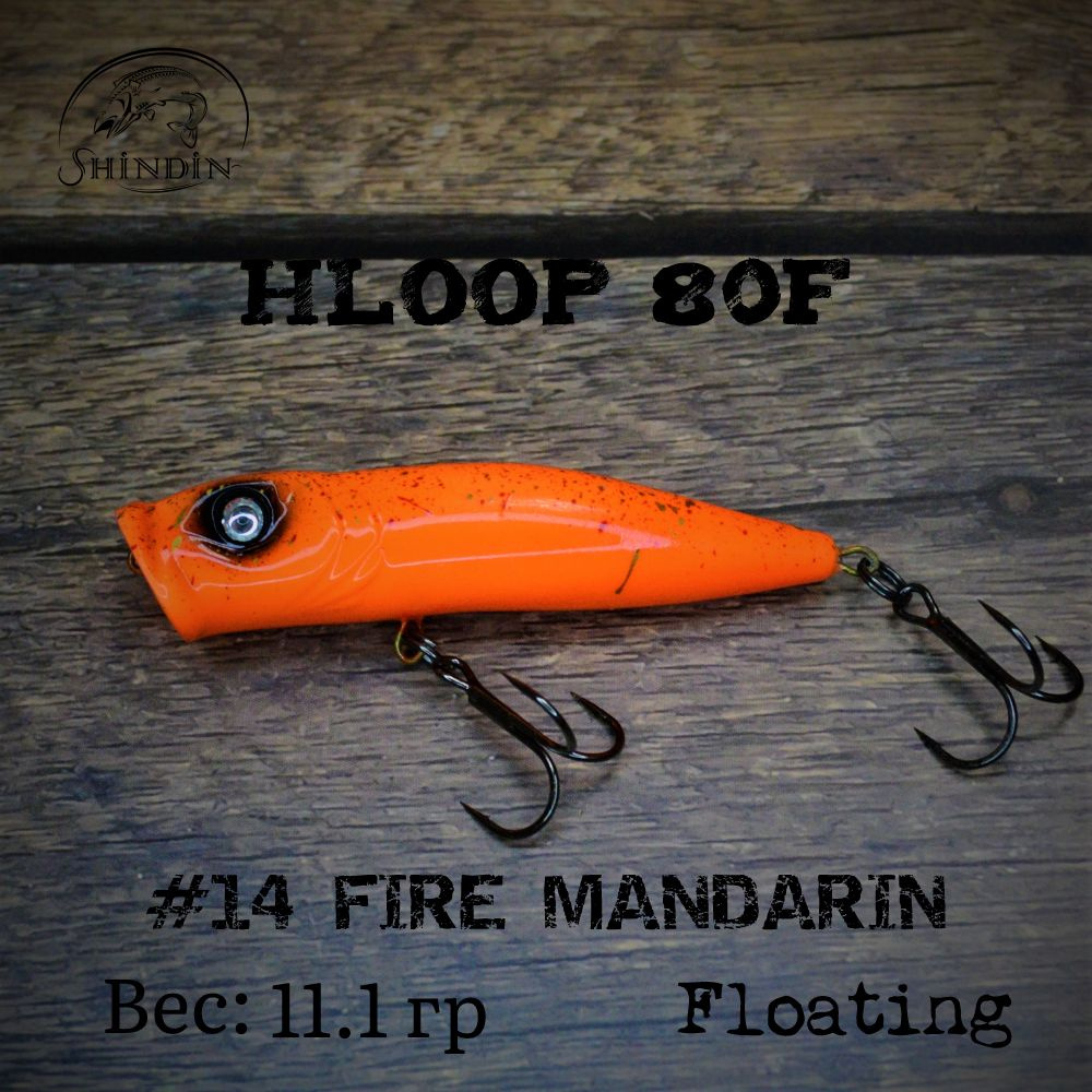 Поппер SHINDIN Hloop 80F #14 Fire Mandarin #1