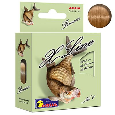 Монофильная леска для рыбалки Aqua X-Line Bream (Лещ) 0,30mm 100m (1 штука)  #1