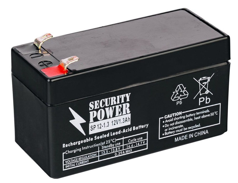 Security Power Аккумуляторная батарейка, 12 В, 1300 мАч, 1 шт #1