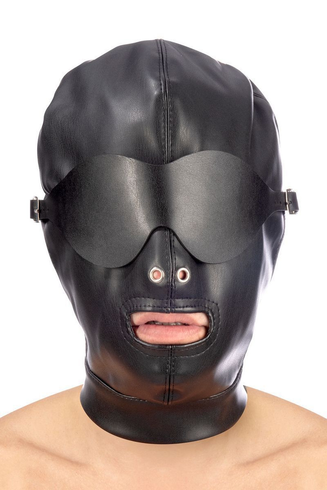 Маска-шлем с отверстием для рта и съемными шорами #1