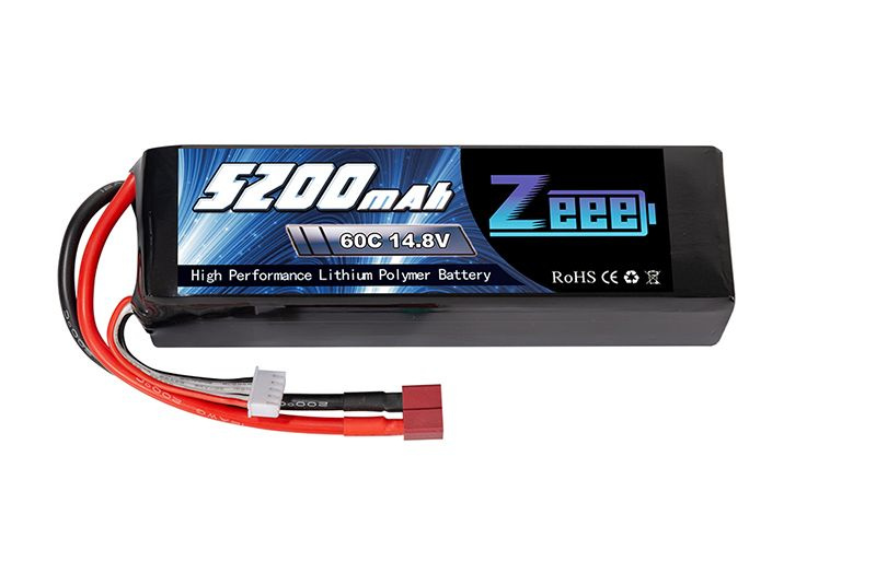 Zeee Power Внешний аккумулятор Аккумулятор 4s 14.8v 5200mah 60c SOFT + TRX Plug, 5200 мАч, черный  #1