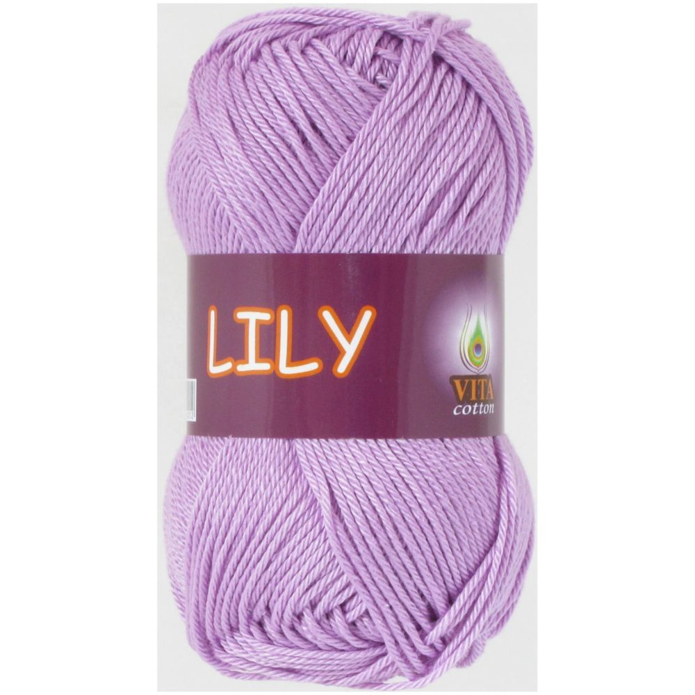 Пряжа для вязания Vita Lily 1633 сиреневый 50 гр/125 м 100% мерсеризованный хлопок  #1