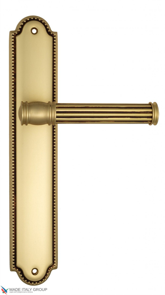Дверная ручка на планке Venezia IMPERO PL98 французcкое золото + коричневый  #1