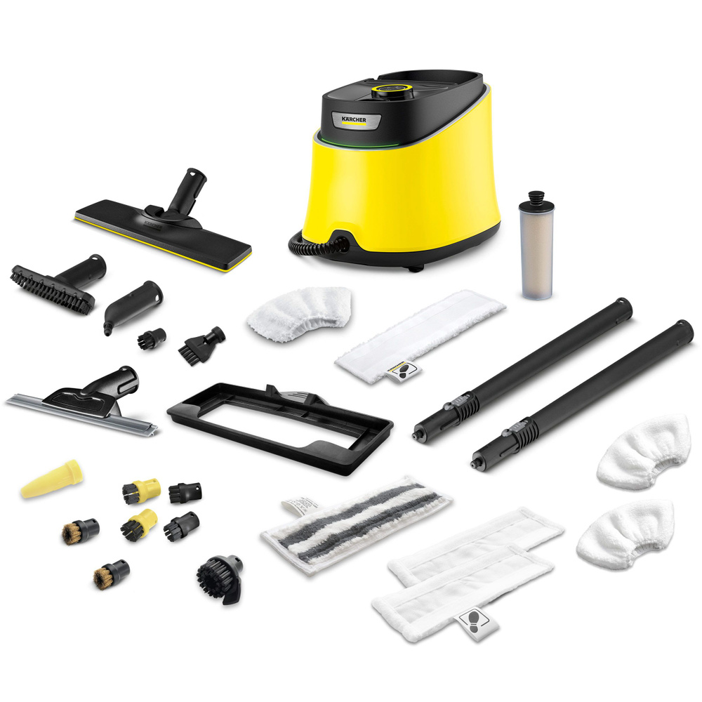 Пароочиститель Karcher SC 3 Delux EasyFix + аксессуары VELER: насадки для окон и для чистки ковра, 2 #1