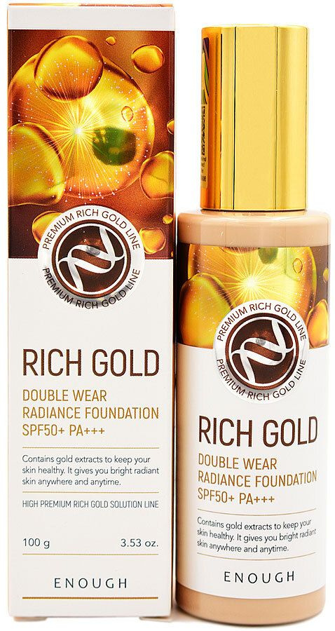 Основа тональная с золотом Rich Gold Double Wear Radiance Foundation #13, ENOUGH, 8809605871938  #1