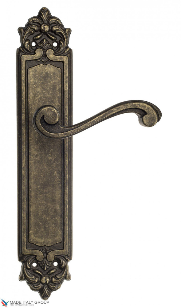Дверная ручка на планке Venezia VIVALDI PL96 античная бронза #1