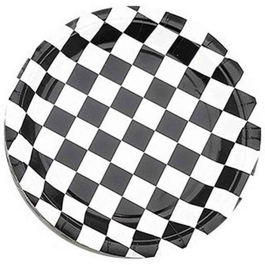 Тарелки шахматная клетка, 23см, 6шт #1