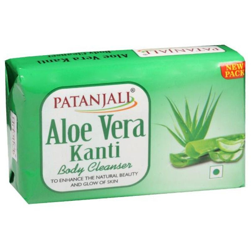Натуральное мыло Патанджали Алое Вера (Kanti Aloe Vera Patanjali), 150 грамм  #1
