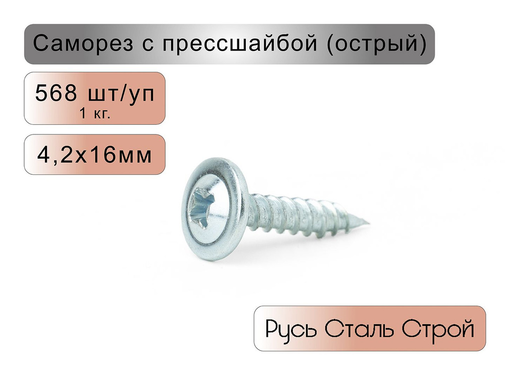 Саморез 4.2 x 16 мм 568 шт. #1