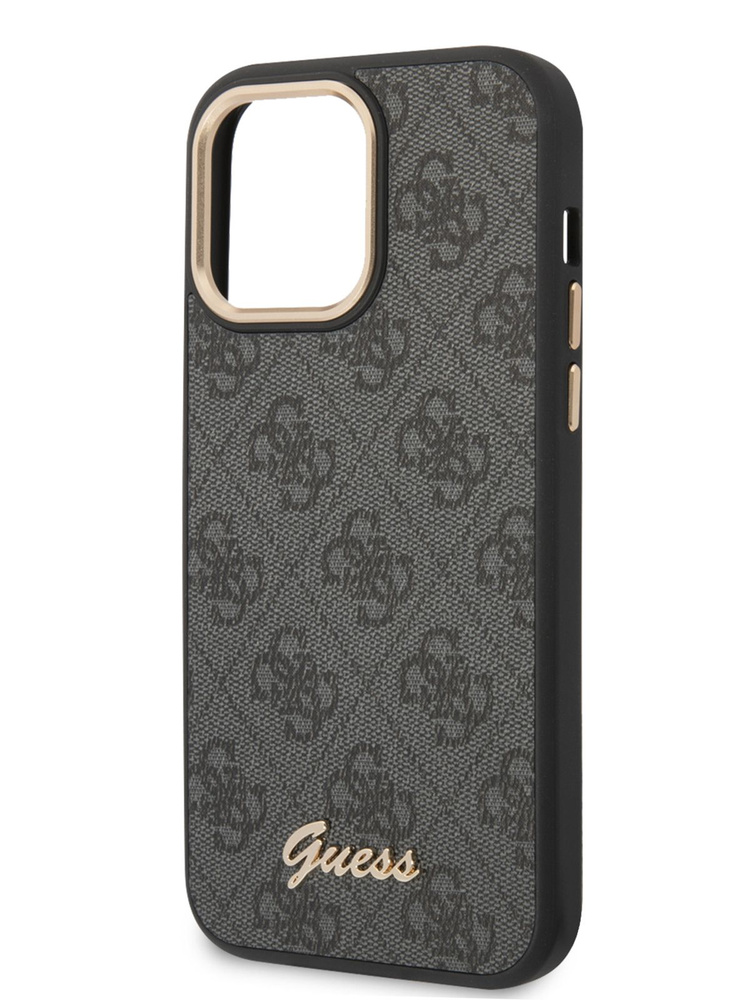 Чехол Guess PU leather на iPhone 14 Pro / для Айфон 14 Про, с защитой камеры, со вставкой из экокожи, #1