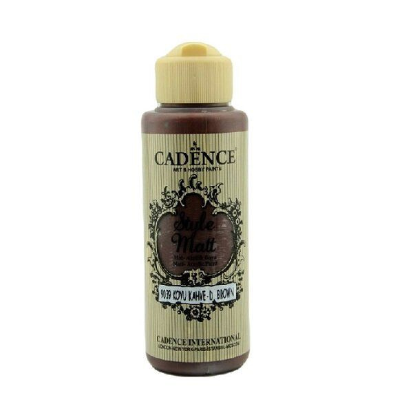 Акриловая краска Cadence Style Matt Acrylic Paint, 120 ml. Dark Brown-S9039 #1