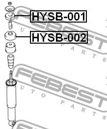 Febest Втулка амортизатора, арт. HYSB-002, 1 шт. #1