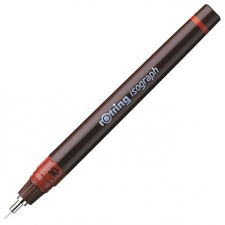 Изограф Rotring 1903394 0.1мм корпус бордовый, пластик, съемный пишущий узел, заправка тушь  #1