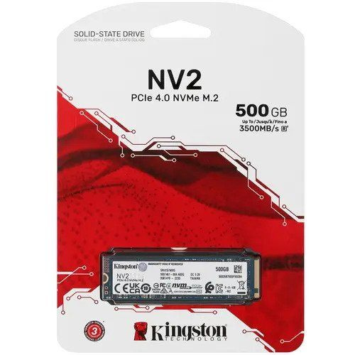 Kingston 500 ГБ Внутренний SSD-диск NV2 M.2 PCI-E 4.0 (SNV2S/500G) #1