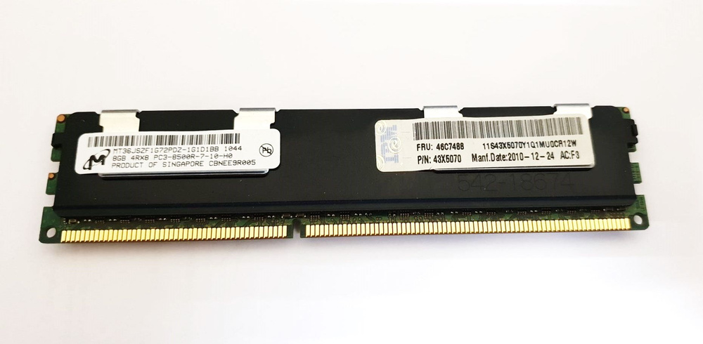 IBM Оперативная память серверная DDR3 8GB ECC REG PC3-8500R 1066MHz 4RX8 1x8 ГБ 46C7488 43X5070 1x8 ГБ #1