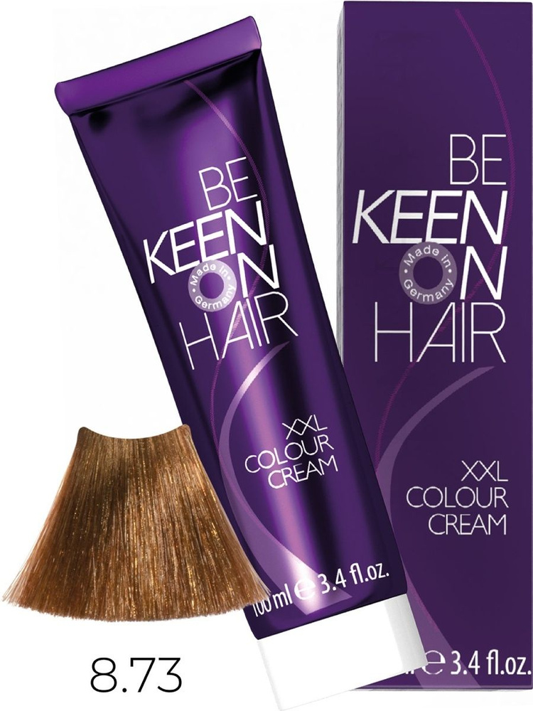 KEEN Профессиональная Крем-краска для волос XXL 8.73 Мед, 100 мл  #1