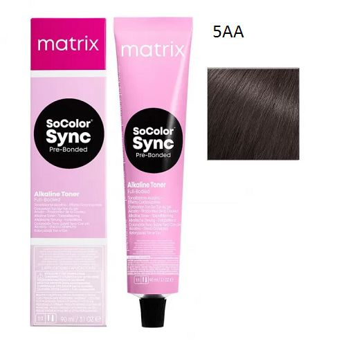 Крем краска MATRIX SoColor Sync Pre-Bonded 5AA, 90 мл #1