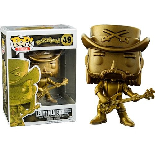 Фигурка Лемми Килмистер Золотая статуя Lemmy Kilmister Golden Statue Motorhead из серии Рок Музыканты #1