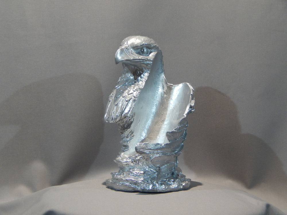 Подставка под бутылку "Орёл" цвет светлое серебро 25см #1