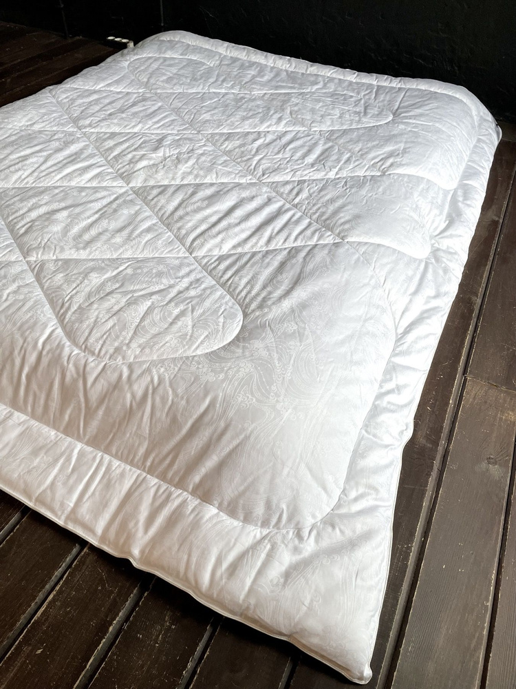 Одеяло Евро 200x220 см, Всесезонное, с наполнителем Вата, комплект из 1 шт  #1